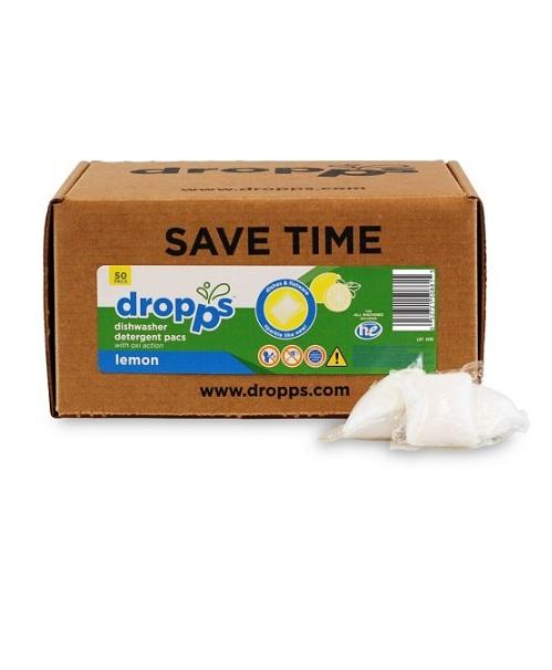 Капсулы для посудомоечной машины, Dropps Lemon All in One 50 шт
