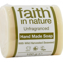 Мыло ручной работы Faith in nature 100г для чувствительной кожи с экстрактом Морских Водорослей