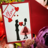 EG116-GC124AM Открытка ручной работы LOVE 12см*17см